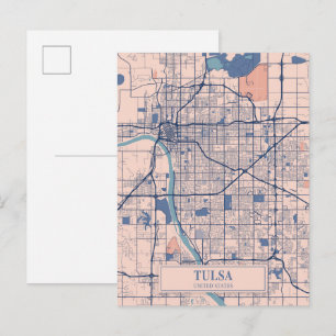 Postale Tulsa oklahoma États-Unis Carte de la ville venteu