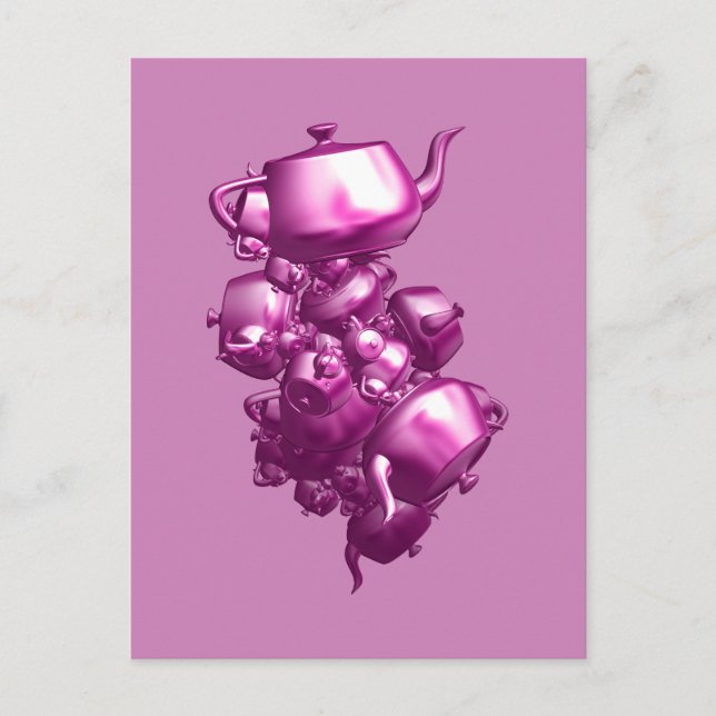 Postale Tumbling teapots carte de poste fractale (Devant)
