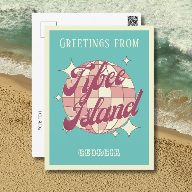 Postale Tybee Island Georgia Chatham USA retro Carte posta (Créateur téléchargé)