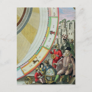 Postale Tycho Brahe, détail de la carte montrant son