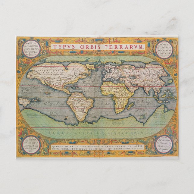 Postale Typus Orbis Terrarum, carte du monde (Devant)