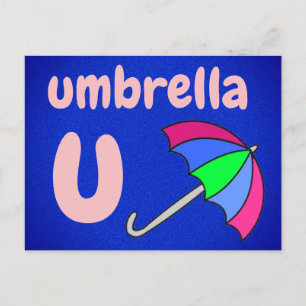 Postale u - carte flash parapluie