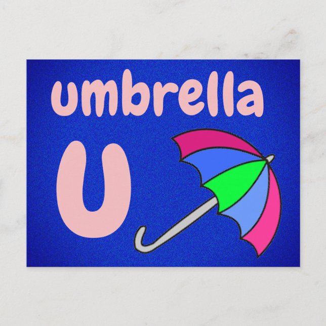 Postale u - carte flash parapluie (Devant)