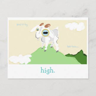 Postale Une Carte De Chèvre Très Mince.