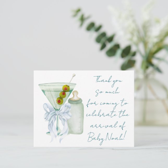Postale Une carte de remerciement pour un bébé Tini (Debout devant)