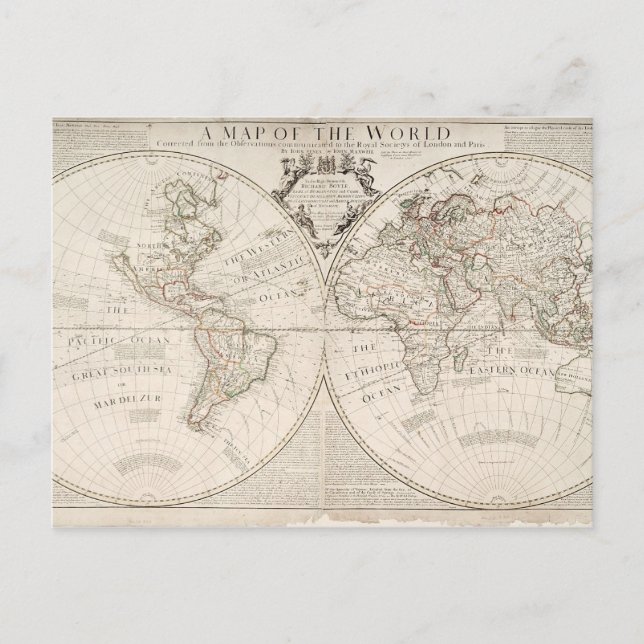 Postale Une carte du monde (Devant)