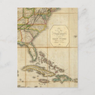 Postale Une carte exacte des États-Unis