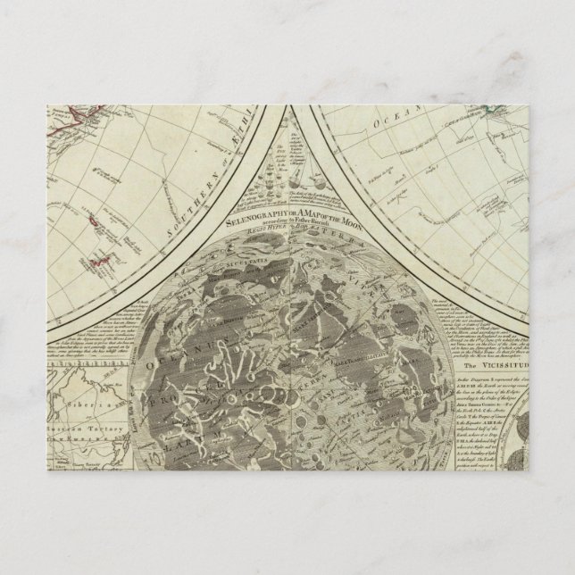 Postale Une carte générale du globe terrestre ou du monde (Devant)