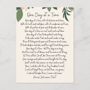 Postale Une journée à la fois Annie Johnson Flint Carte po