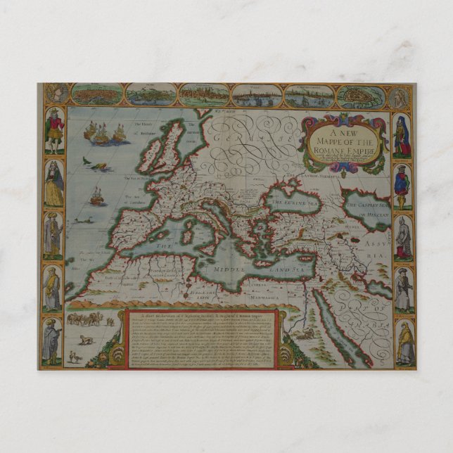 Postale Une nouvelle carte de l'Empire romain (Devant)