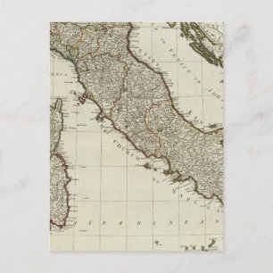 Postale Une nouvelle carte de l'Italie avec les îles de Si
