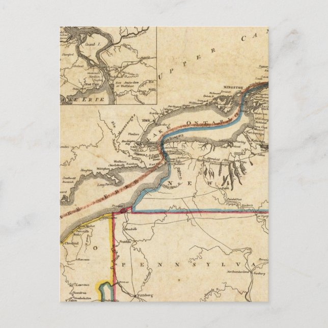 Postale Une Nouvelle Carte Du Siège De La Guerre (Devant)