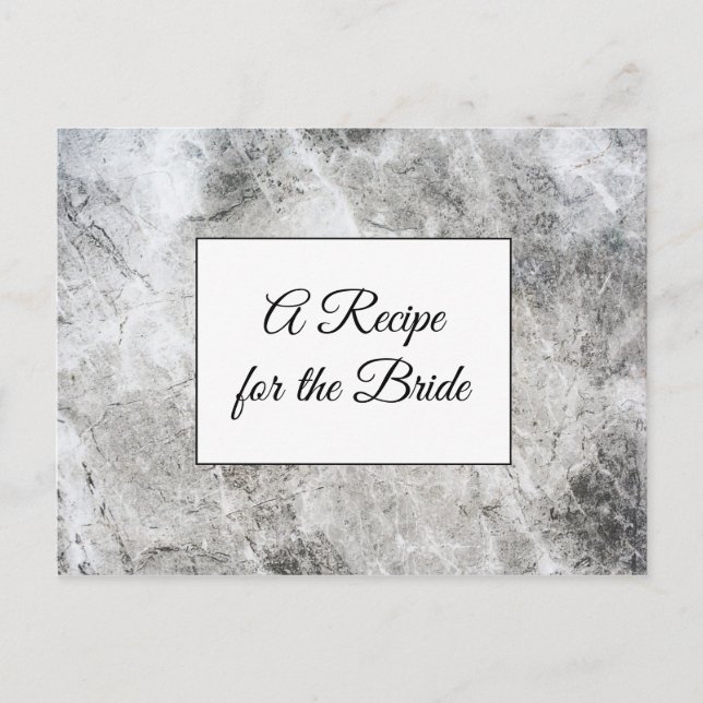 Postale Une recette pour la carte de recette de mariage de (Devant)