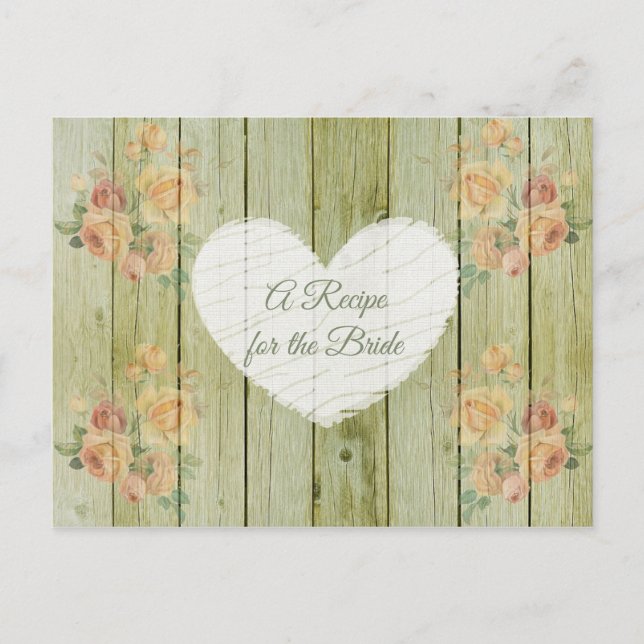 Postale Une recette pour la carte de recette de mariage de (Devant)
