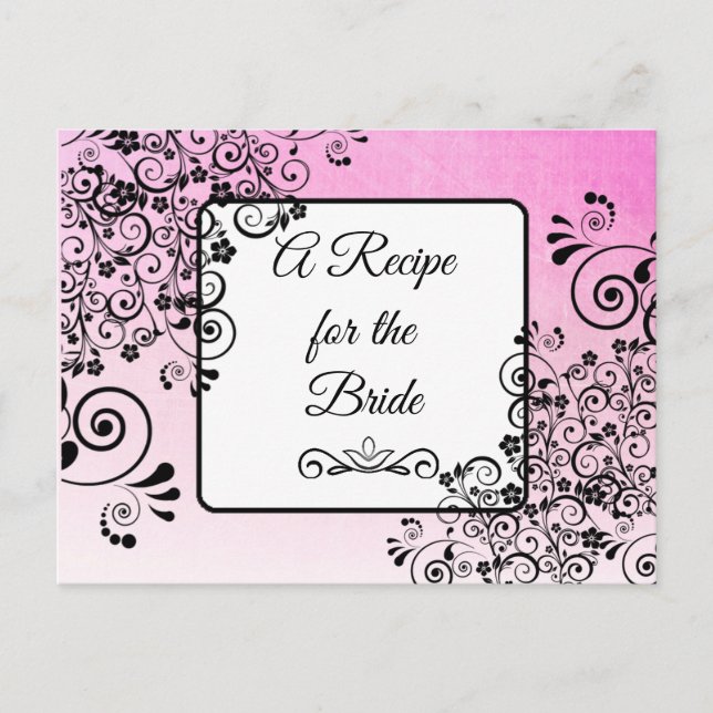 Postale Une recette pour la carte de recette de mariage de (Devant)