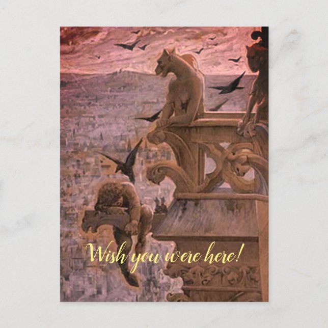 Postale Une vue sur le Hunchback de Notre-Dame à la carte (Devant)