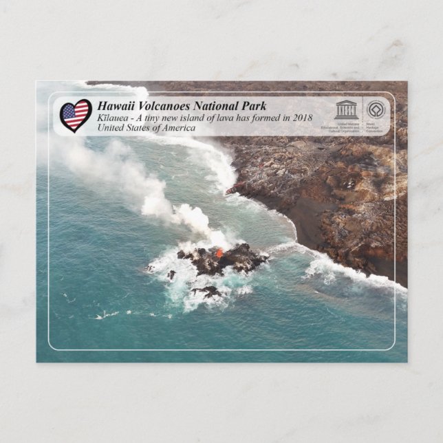 Postale UNESCO - Hawaii Volcanoes NP - Kīlauea Carte Posta (Devant)