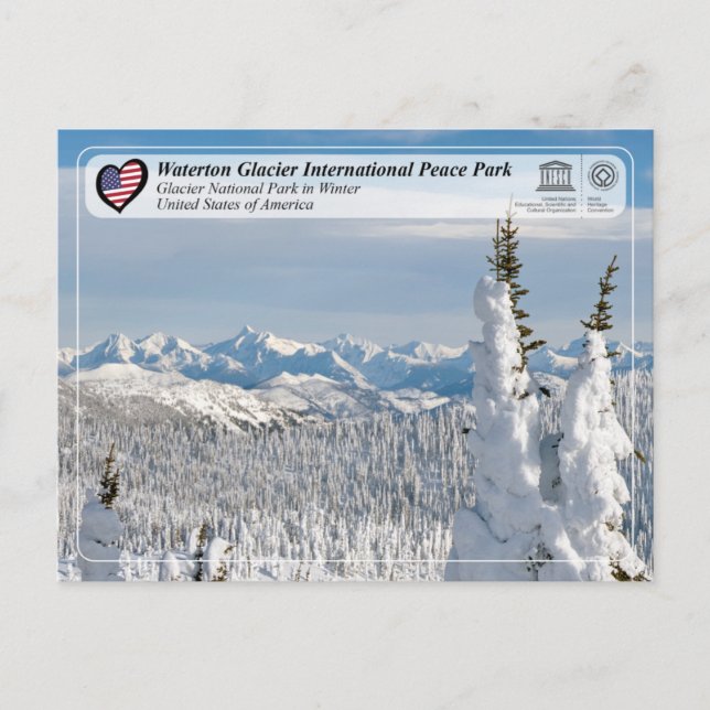 Postale UNESCO  WHS - Parc national de Glacier Carte posta (Devant)