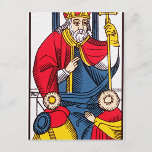 Postale V Le Pape, carte Tarot