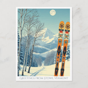 Postale Vacances ski de Stowe Mountain Vermont Carte posta