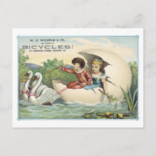 Postale Vélos Étiquettes Publicité Lecture PA Carte postal