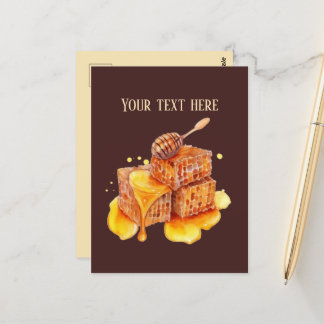 Postale Vendeurs de miel frais ajouter le texte Carte post