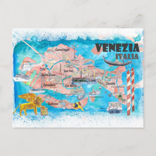 Postale Venise Italie Carte Illustrée 
