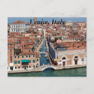 Postale Venise, Italie, photographie sur carte postale.