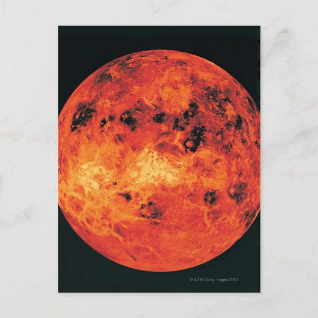Postale Vénus, carte radar (Devant)