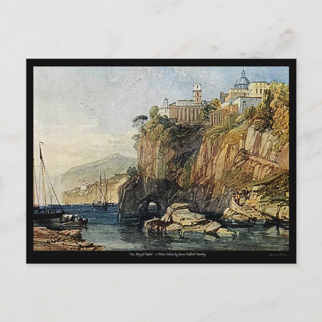 Postale Vico, Baie de Naples Watercolor Painting Carte pos (Devant)