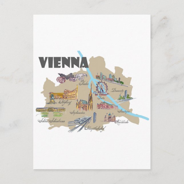 Postale Vienne Autriche Présentation de la carte (Devant)