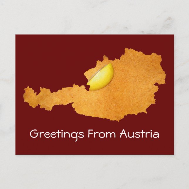 Postale Viennese Schnitzel - Carte De L'Autriche (Devant)