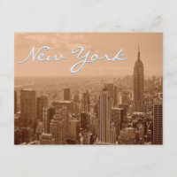 Vieux New York City Photographie & Script carte po
