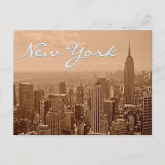 Postale Vieux New York City Photographie & Script carte po