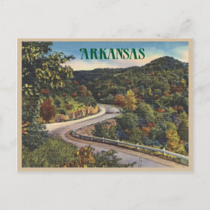Postale Vintage Arkansas Winking Road en automne Carte pos