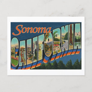 Postale Vintage grande lettre Sonoma California carte post