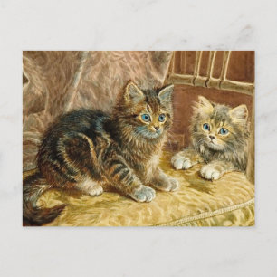 Postale Vintage Kitty Cats - Victorian Cat Art Carte posta