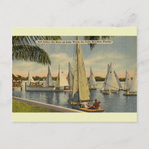 Postale Vintage Lake Worth Palm Beach Floride Carte postal