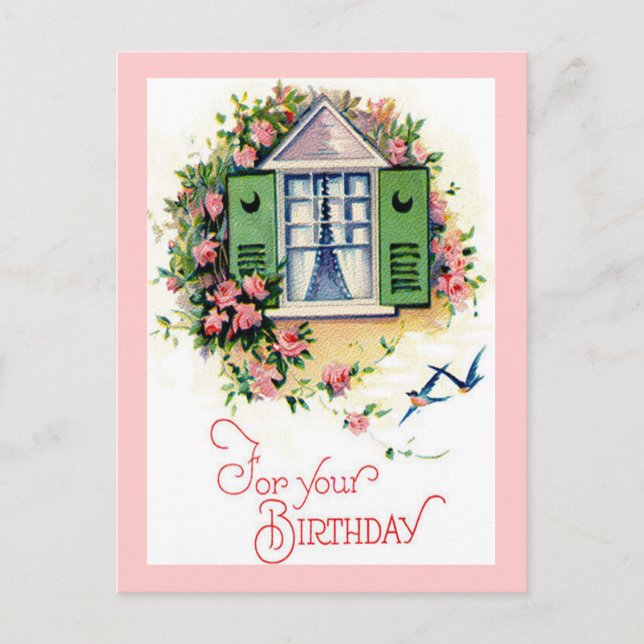 Postale Vintage Pour Votre Carte Anniversaire (Devant)