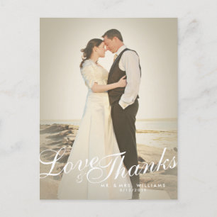 Postale Vintage Retro Filtre photo Love Thanks Carte posta