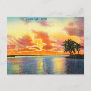 Postale Vintage Romantique Floride Sunset Travel Carte pos
