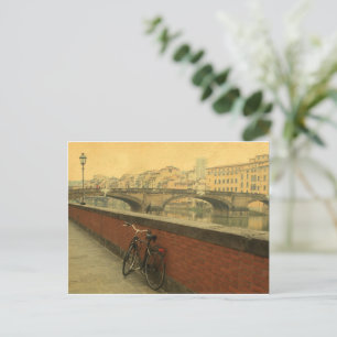 Postale Vintage Vieux Pont Ponte Vecchio Florence Carte po