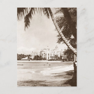 Postale Vintage vue Honolulu Hawaii Pink Palace Carte post