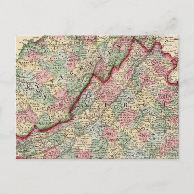 Postale Virginia, W Virginia Carte par Mitchell (Devant)