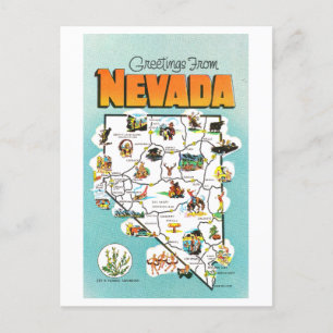 Postale Voeux vintages du Nevada Carte