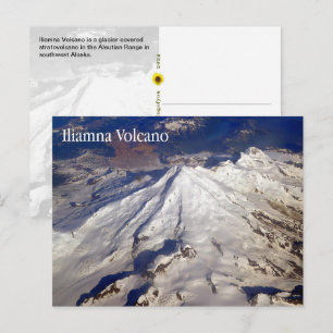 Postale Volcan Iliamna, chaîne aléoutienne, AK - carte pos
