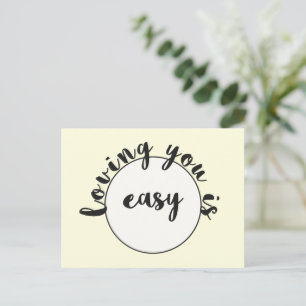 Postale Vous aimer est facile - Citation romantique Carte 