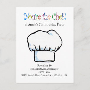 Postale Vous êtes la carte d'invitation du chef
