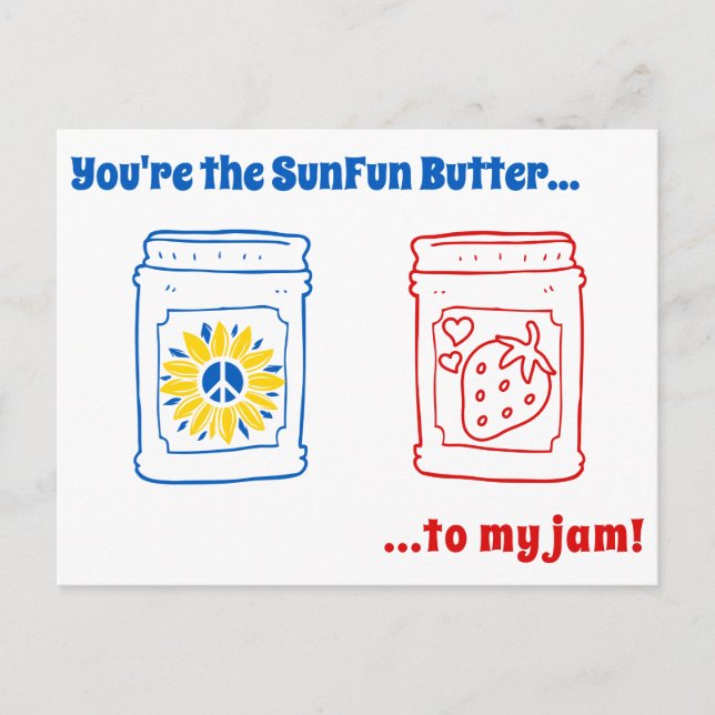 Postale Vous êtes le Beurre SunFun à ma confiture ! Carte  (Devant)
