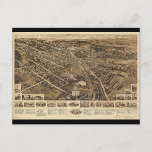 Postale Vue aérienne Carte de Goshen New York (1922)